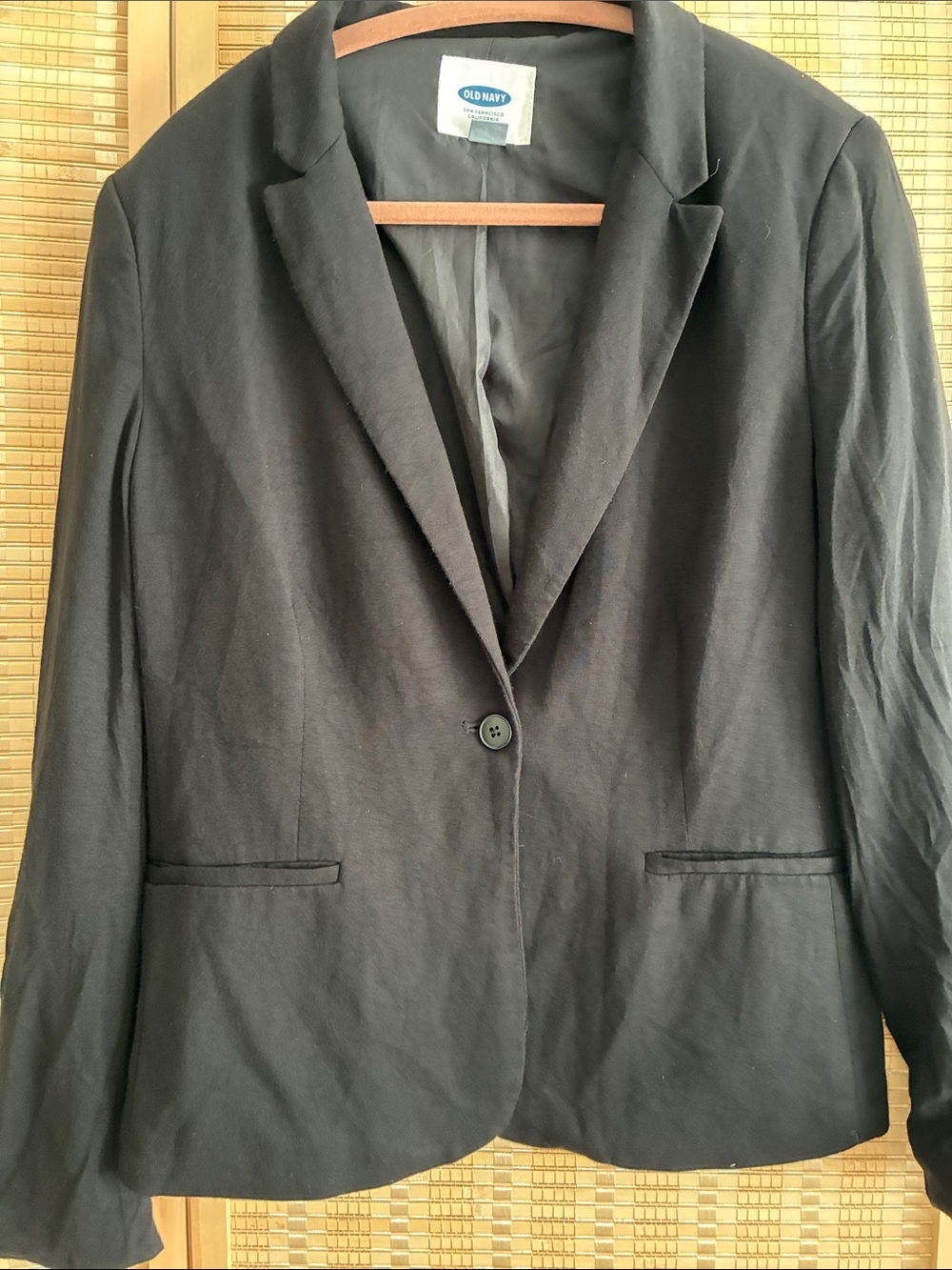 Old Navy Black Single-Button Women's Blazer - Tailored Lapel Jacket